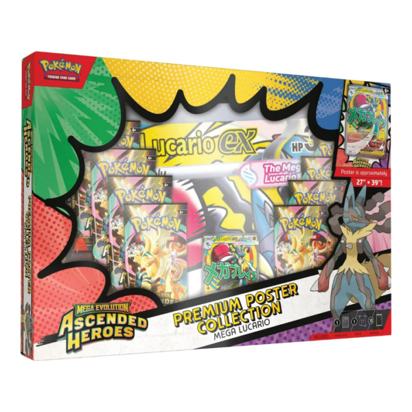 SakuraPlay | Pokémon TCG: Mega Evolution - [ME2.5] Ascended Heroes Premium Poster Collection (Lucario)